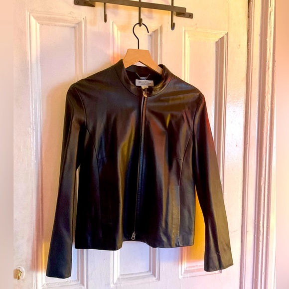 Beautiful cafe racer 1960’s style black genuine leather Jacket - Picture 1 of 3